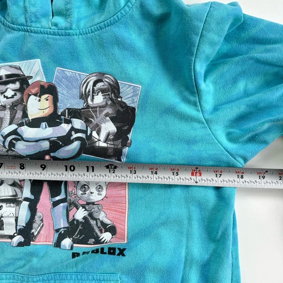 Roblox Sweater Kids Large Blue Pullover Hoodie Sweatshirt Video Game Kids Youth - Picture 7 of 10